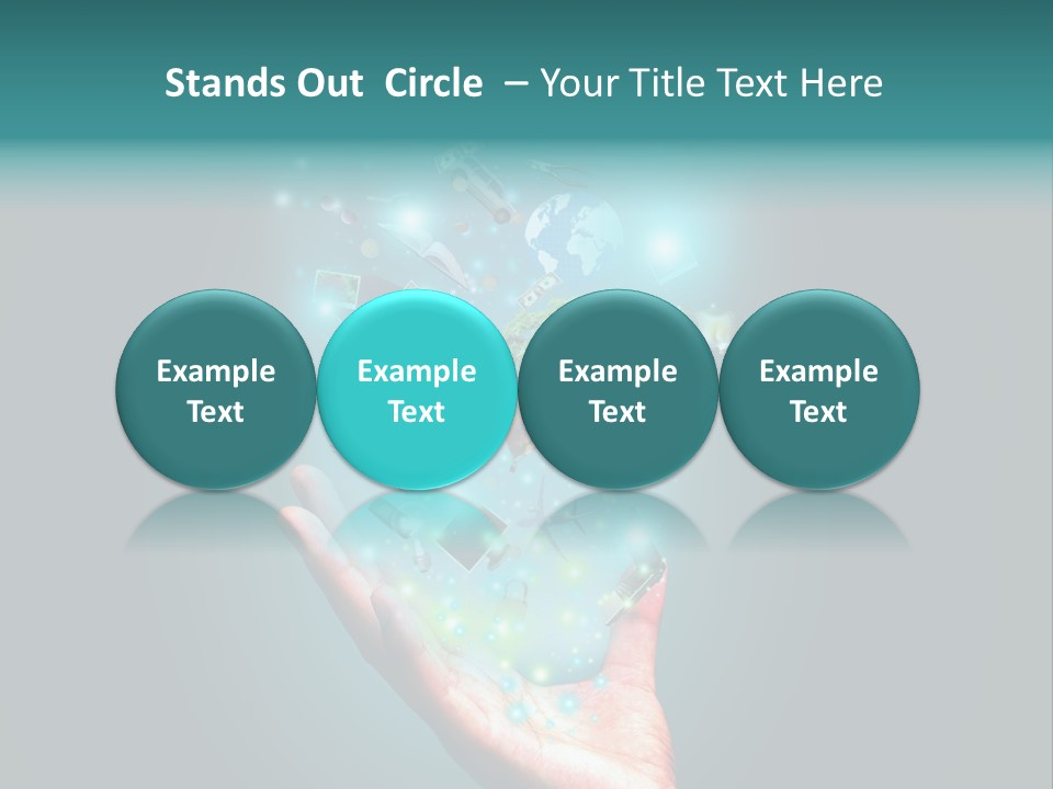 Innovation Hand Mobile PowerPoint Template