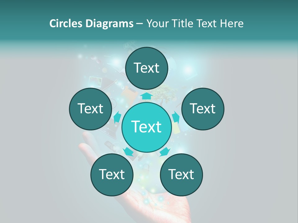 Innovation Hand Mobile PowerPoint Template