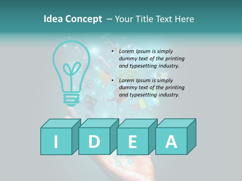 Innovation Hand Mobile PowerPoint Template