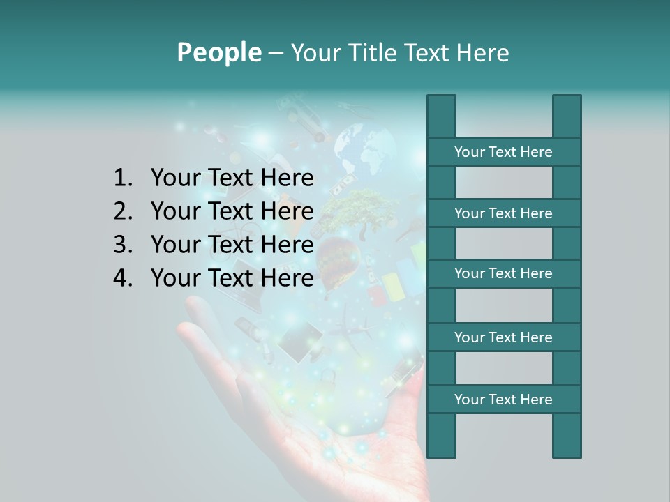 Innovation Hand Mobile PowerPoint Template