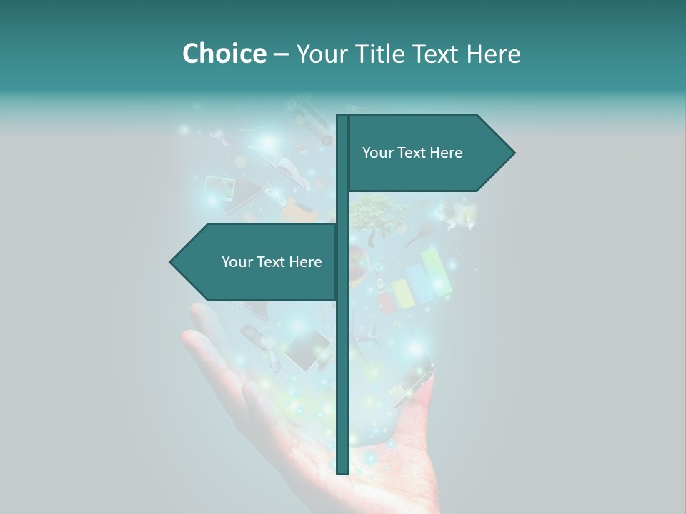 Innovation Hand Mobile PowerPoint Template