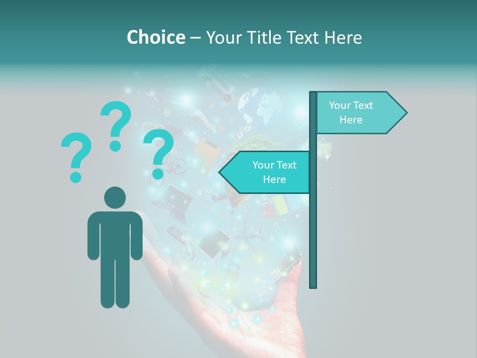 Innovation Hand Mobile PowerPoint Template