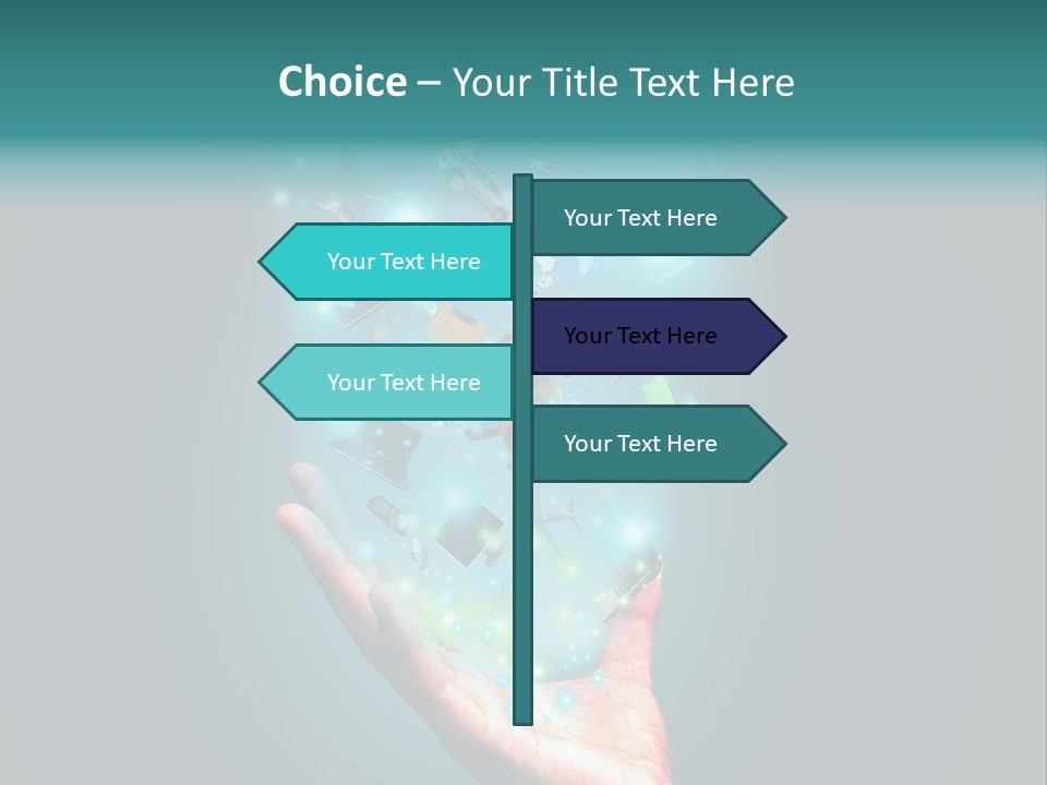 Innovation Hand Mobile PowerPoint Template