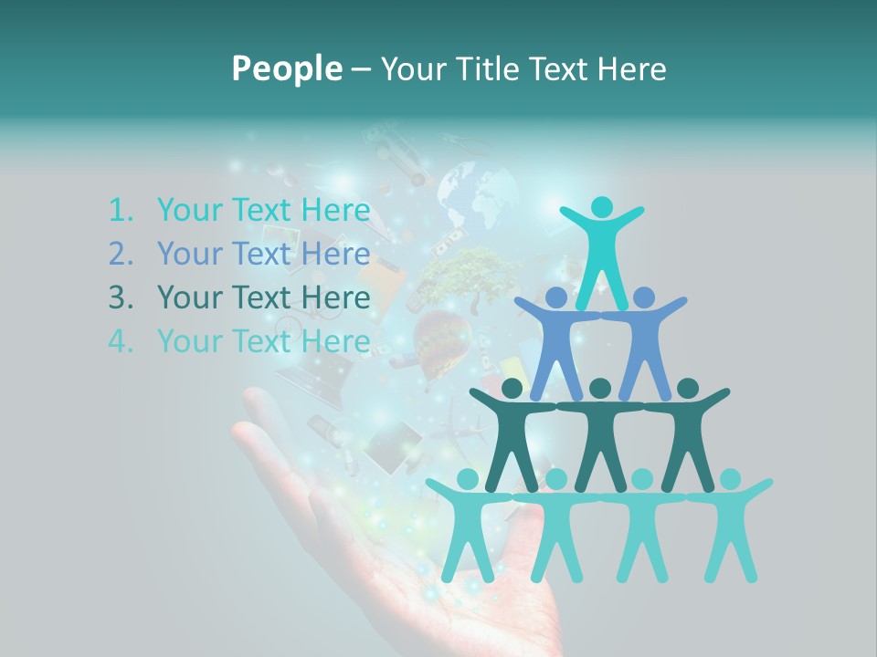 Innovation Hand Mobile PowerPoint Template