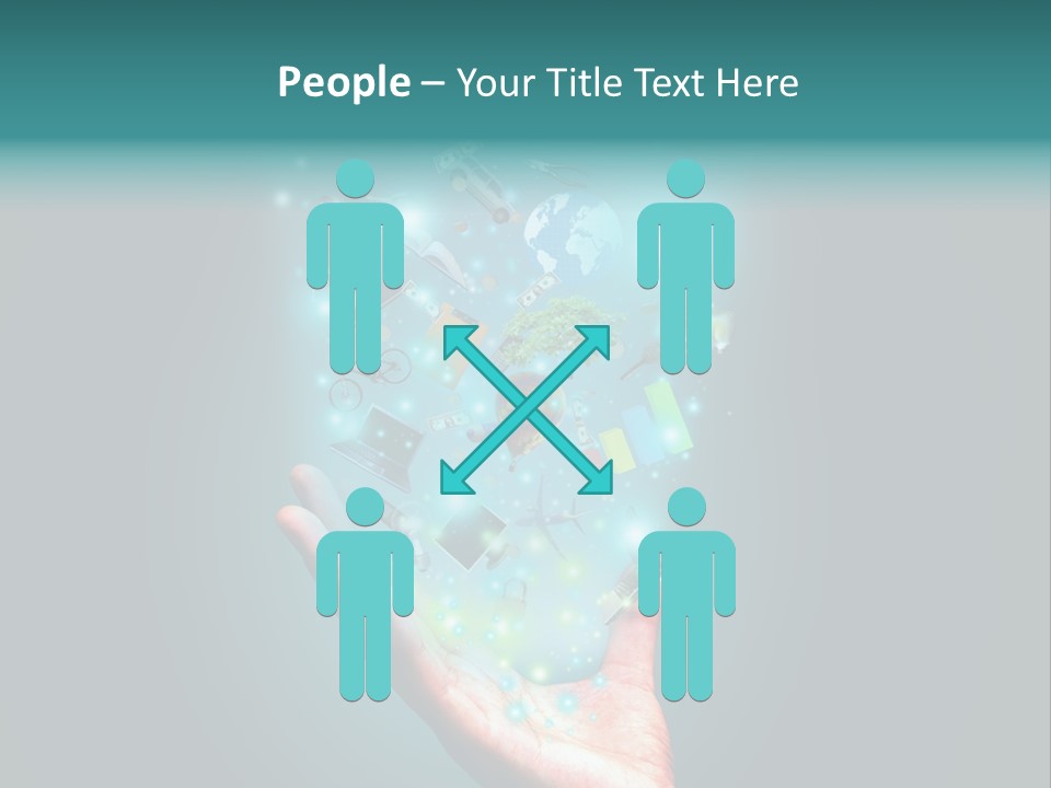 Innovation Hand Mobile PowerPoint Template