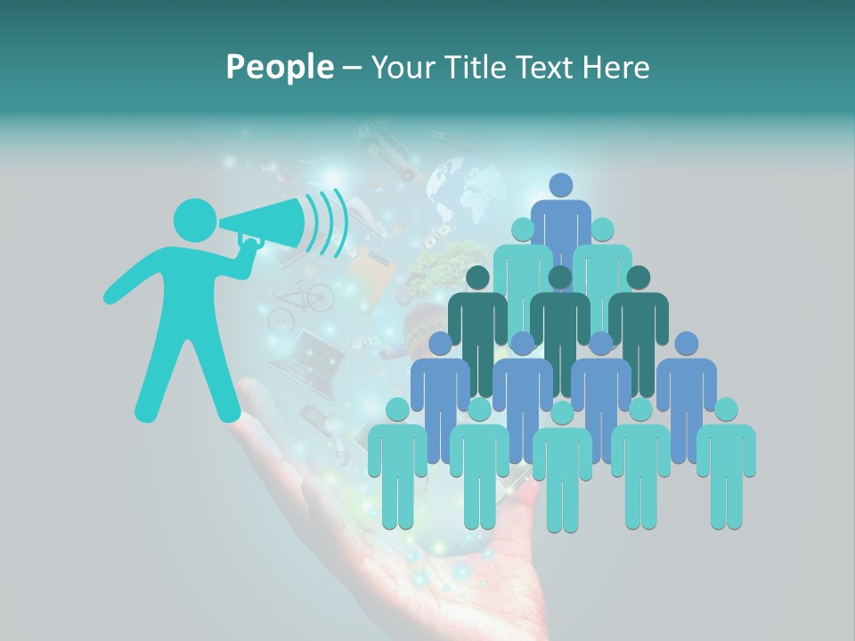Innovation Hand Mobile PowerPoint Template