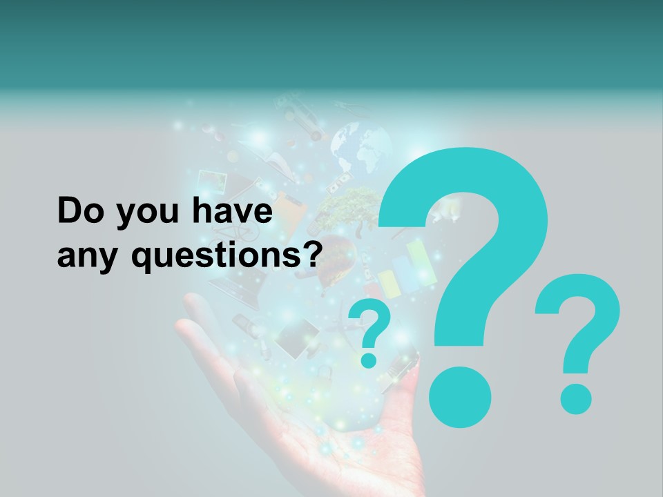 Innovation Hand Mobile PowerPoint Template