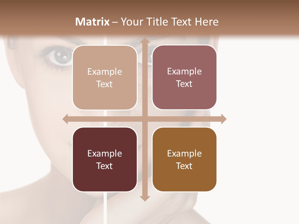 A Beautiful Woman With Blue Eyes Is Posing For The Camera PowerPoint Template