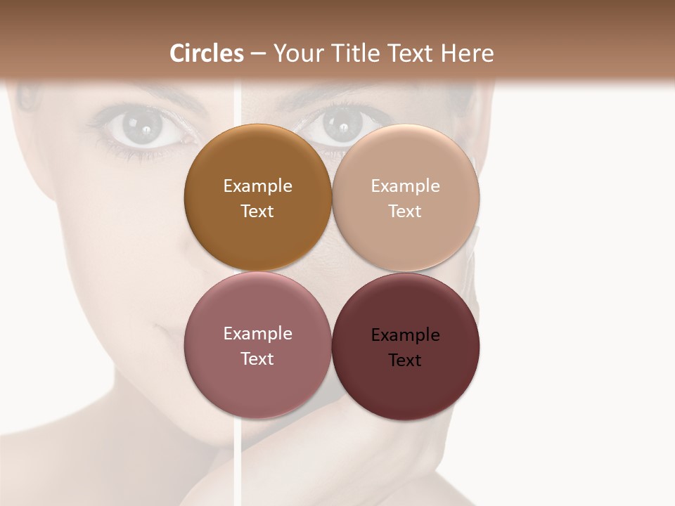 A Beautiful Woman With Blue Eyes Is Posing For The Camera PowerPoint Template
