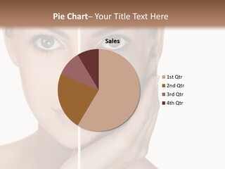 A Beautiful Woman With Blue Eyes Is Posing For The Camera PowerPoint Template