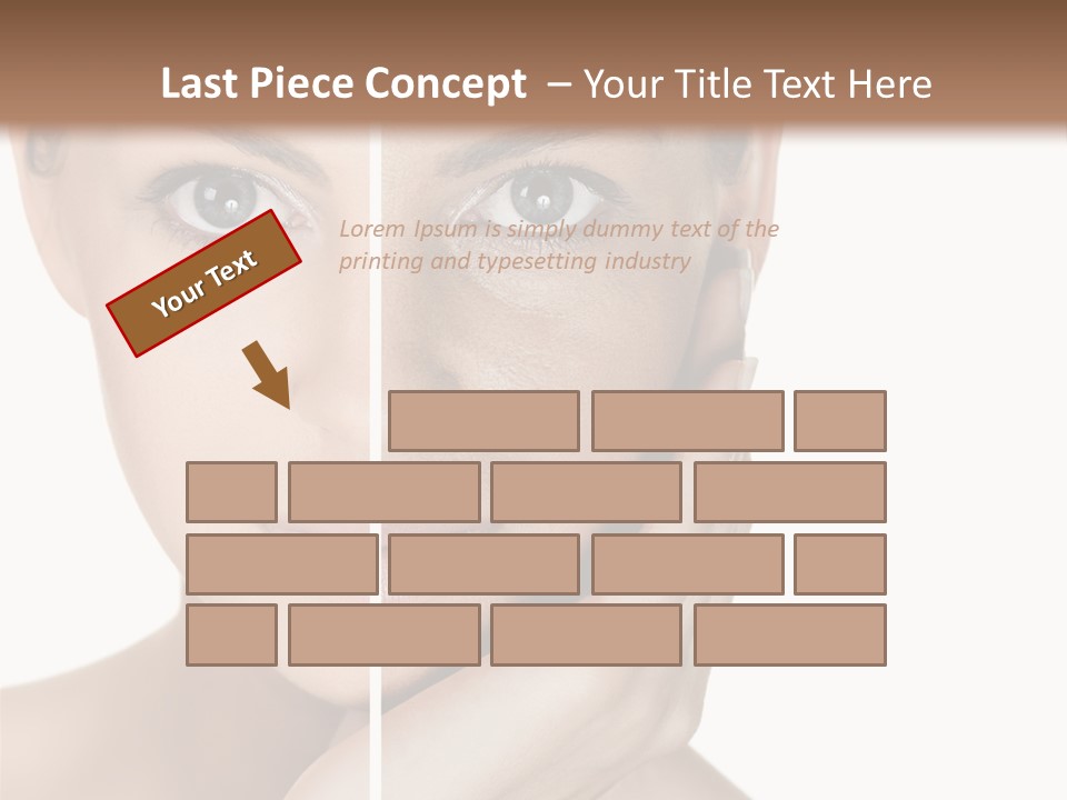 A Beautiful Woman With Blue Eyes Is Posing For The Camera PowerPoint Template