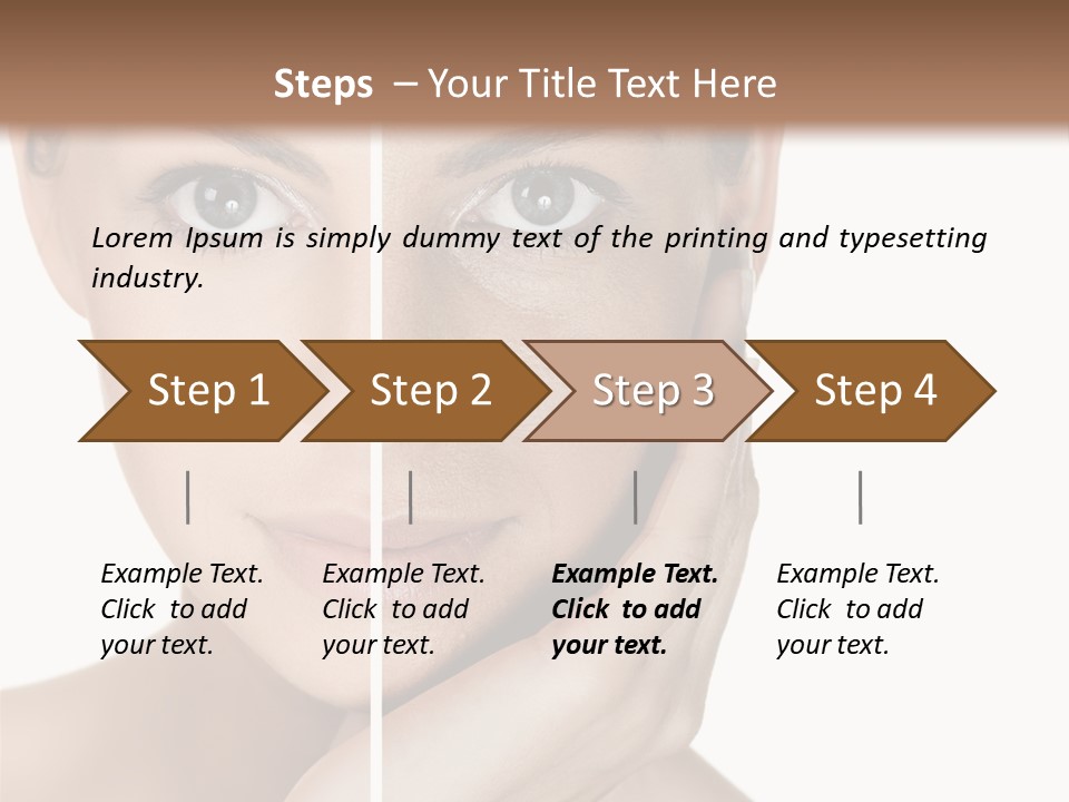 A Beautiful Woman With Blue Eyes Is Posing For The Camera PowerPoint Template