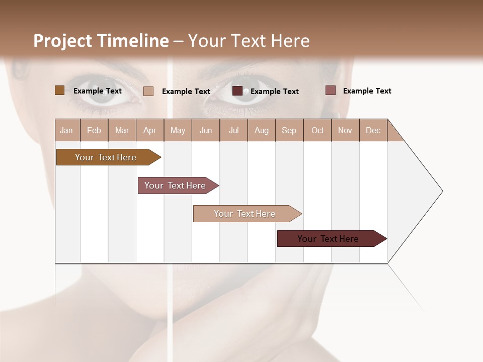 A Beautiful Woman With Blue Eyes Is Posing For The Camera PowerPoint Template