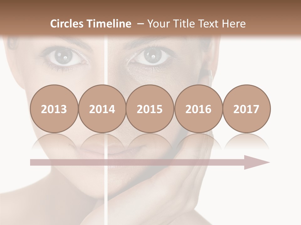 A Beautiful Woman With Blue Eyes Is Posing For The Camera PowerPoint Template