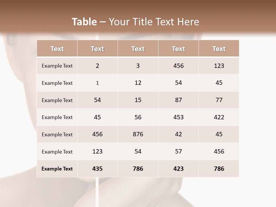 A Beautiful Woman With Blue Eyes Is Posing For The Camera PowerPoint Template