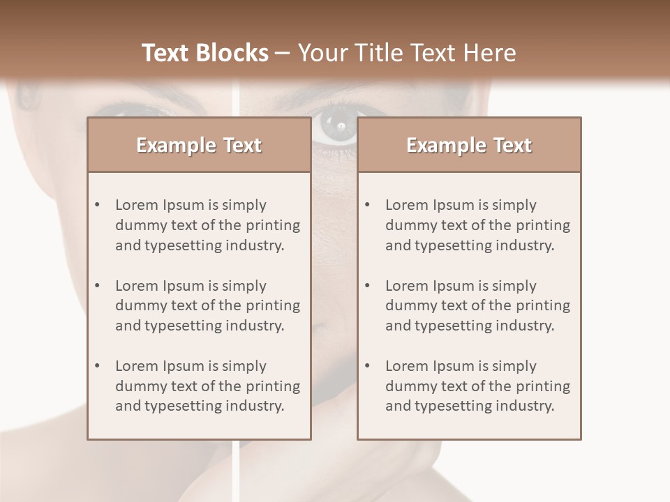 A Beautiful Woman With Blue Eyes Is Posing For The Camera PowerPoint Template