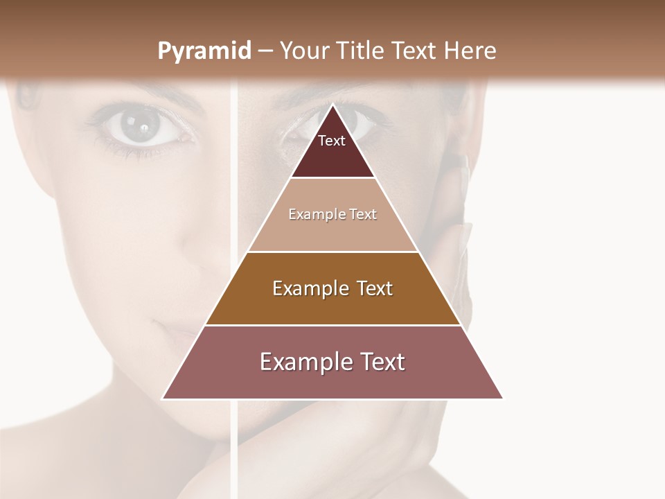 A Beautiful Woman With Blue Eyes Is Posing For The Camera PowerPoint Template