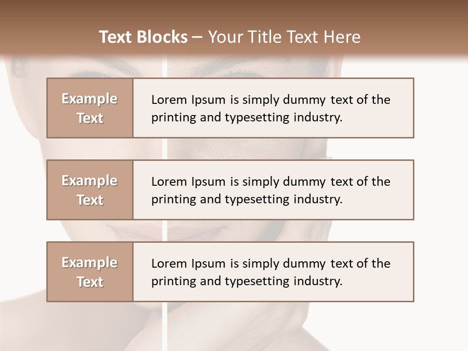 A Beautiful Woman With Blue Eyes Is Posing For The Camera PowerPoint Template