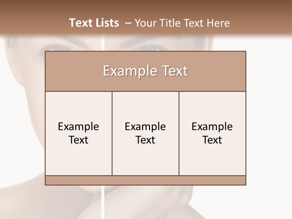 A Beautiful Woman With Blue Eyes Is Posing For The Camera PowerPoint Template