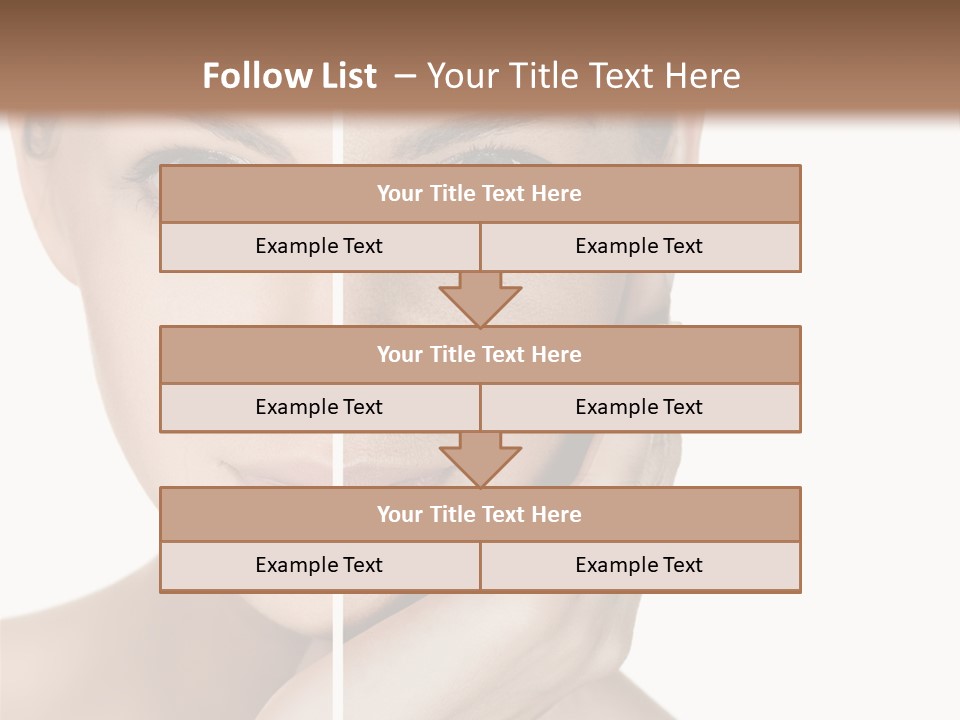 A Beautiful Woman With Blue Eyes Is Posing For The Camera PowerPoint Template