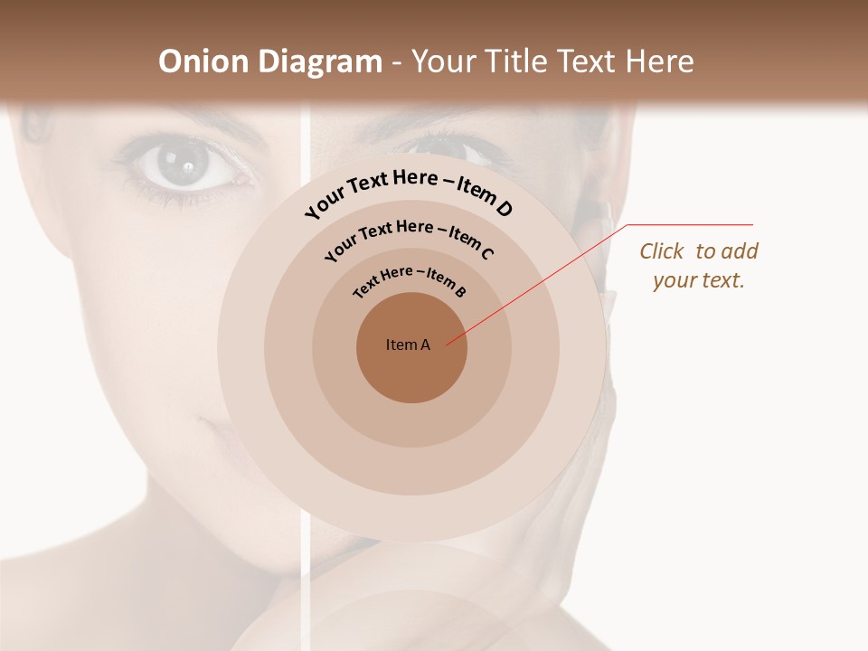 A Beautiful Woman With Blue Eyes Is Posing For The Camera PowerPoint Template