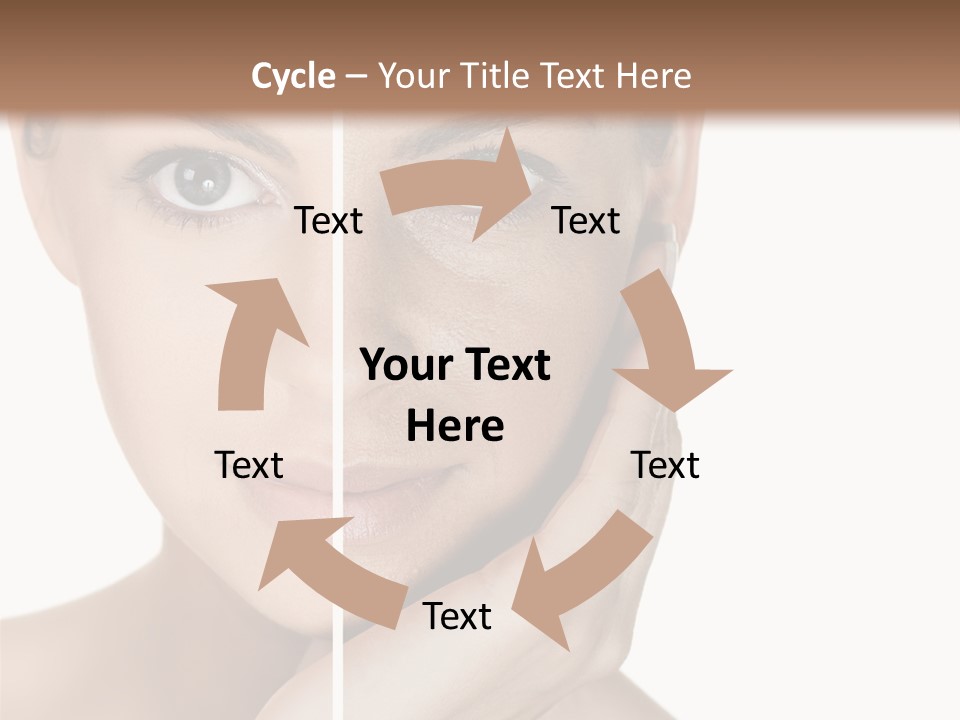 A Beautiful Woman With Blue Eyes Is Posing For The Camera PowerPoint Template