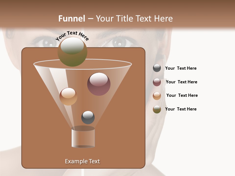 A Beautiful Woman With Blue Eyes Is Posing For The Camera PowerPoint Template