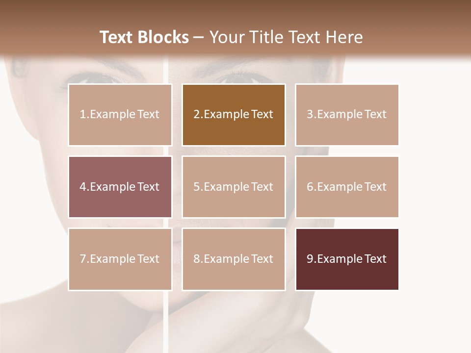 A Beautiful Woman With Blue Eyes Is Posing For The Camera PowerPoint Template