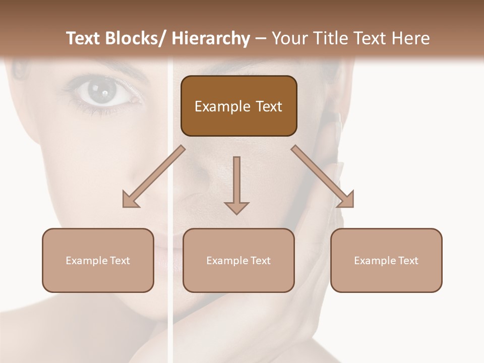 A Beautiful Woman With Blue Eyes Is Posing For The Camera PowerPoint Template