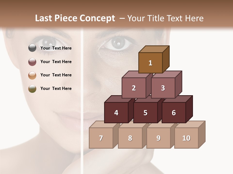 A Beautiful Woman With Blue Eyes Is Posing For The Camera PowerPoint Template