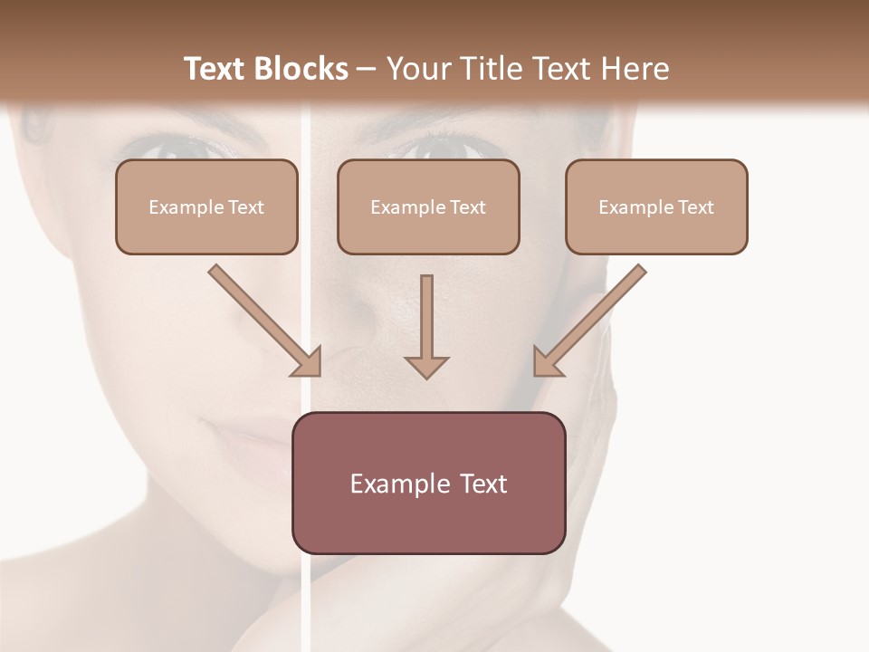 A Beautiful Woman With Blue Eyes Is Posing For The Camera PowerPoint Template