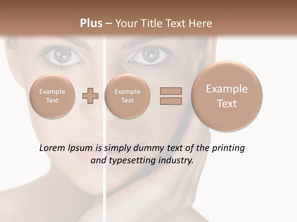 A Beautiful Woman With Blue Eyes Is Posing For The Camera PowerPoint Template