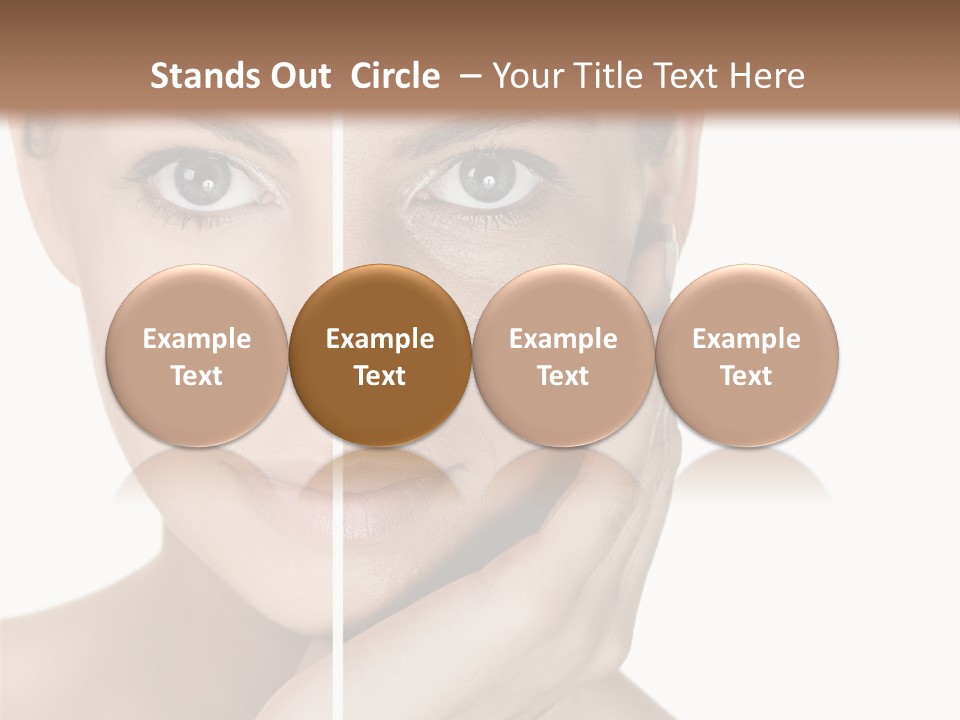 A Beautiful Woman With Blue Eyes Is Posing For The Camera PowerPoint Template