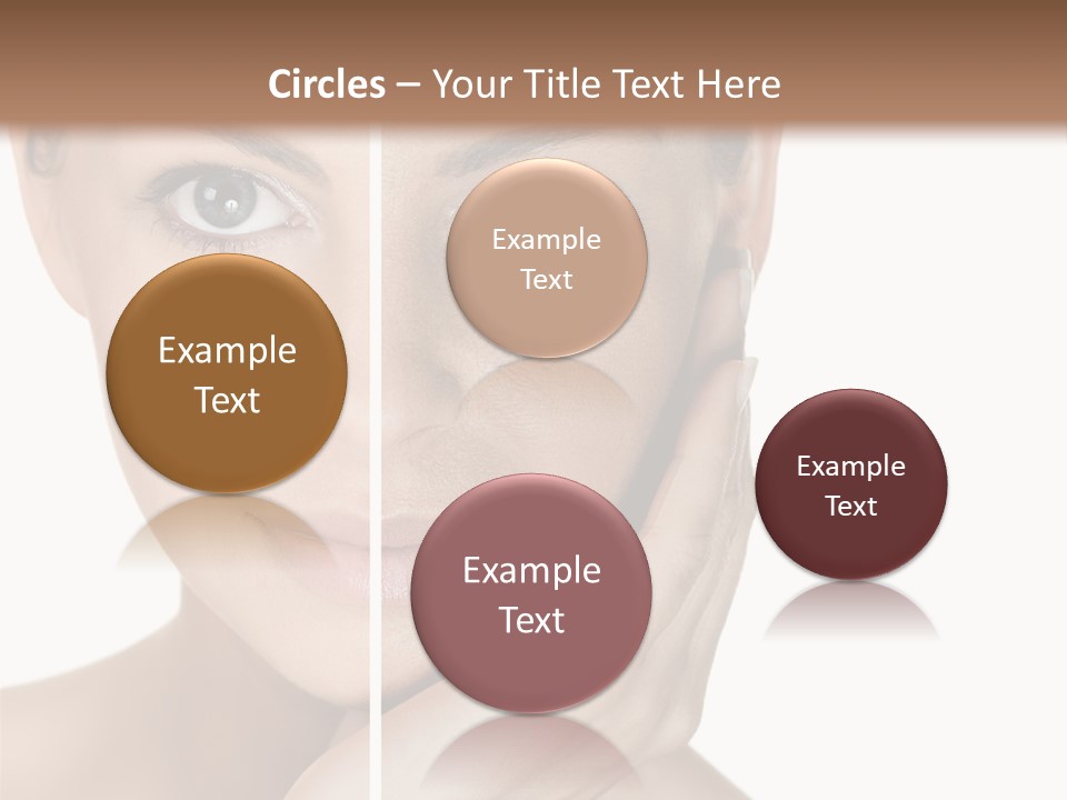 A Beautiful Woman With Blue Eyes Is Posing For The Camera PowerPoint Template