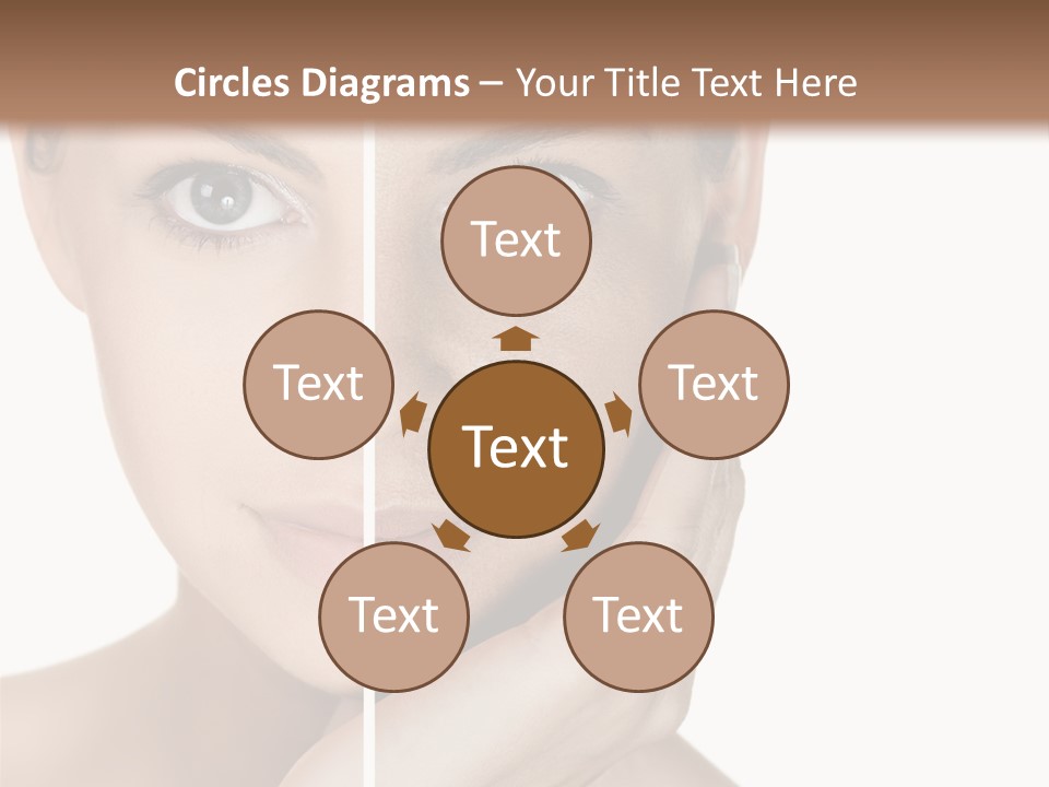 A Beautiful Woman With Blue Eyes Is Posing For The Camera PowerPoint Template