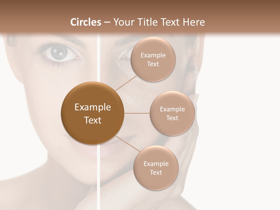 A Beautiful Woman With Blue Eyes Is Posing For The Camera PowerPoint Template