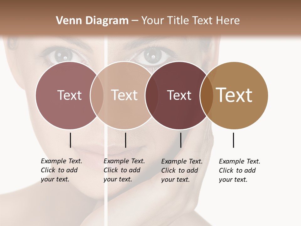 A Beautiful Woman With Blue Eyes Is Posing For The Camera PowerPoint Template