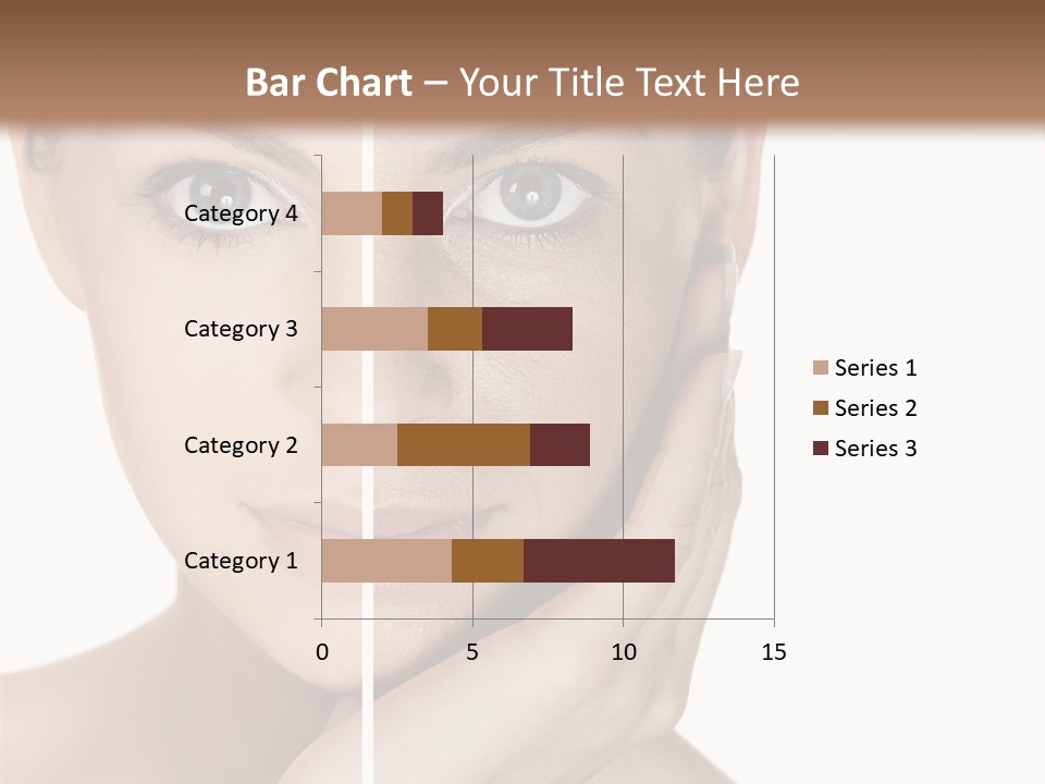 A Beautiful Woman With Blue Eyes Is Posing For The Camera PowerPoint Template