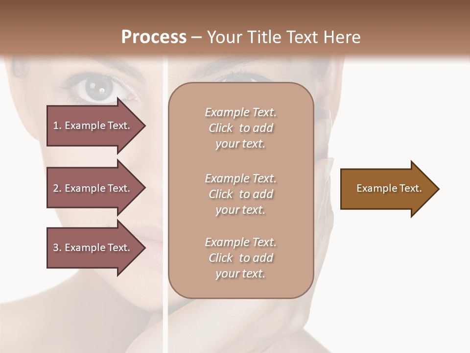 A Beautiful Woman With Blue Eyes Is Posing For The Camera PowerPoint Template