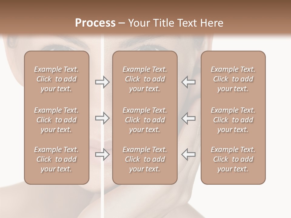 A Beautiful Woman With Blue Eyes Is Posing For The Camera PowerPoint Template