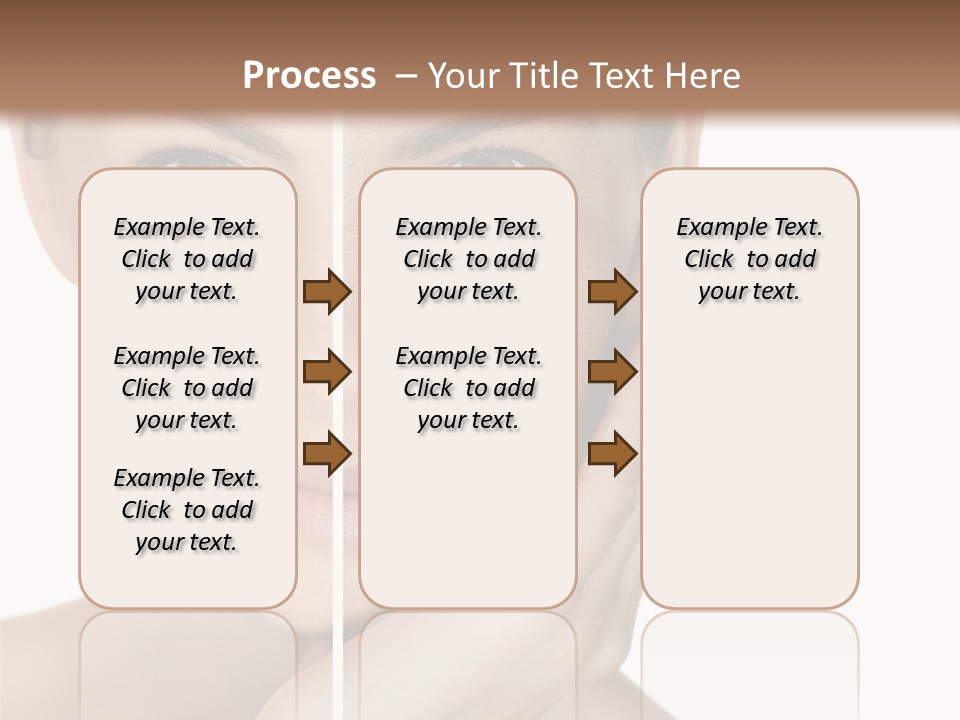 A Beautiful Woman With Blue Eyes Is Posing For The Camera PowerPoint Template