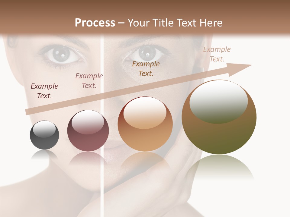 A Beautiful Woman With Blue Eyes Is Posing For The Camera PowerPoint Template