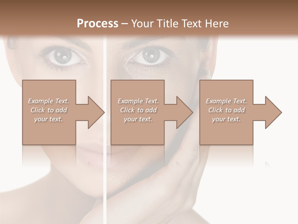 A Beautiful Woman With Blue Eyes Is Posing For The Camera PowerPoint Template
