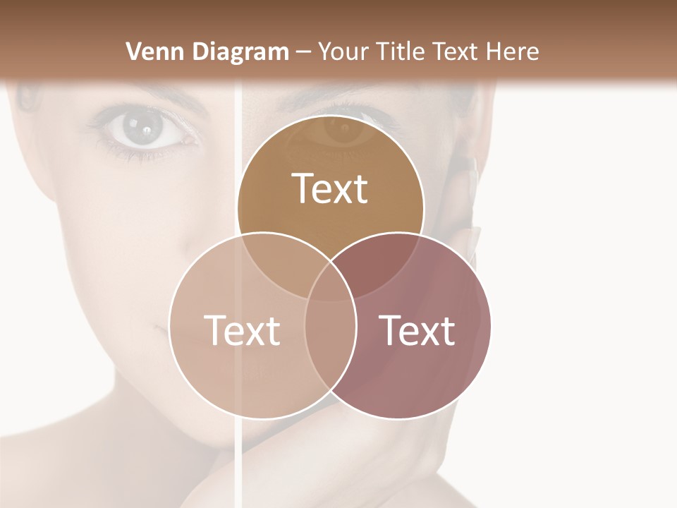 A Beautiful Woman With Blue Eyes Is Posing For The Camera PowerPoint Template