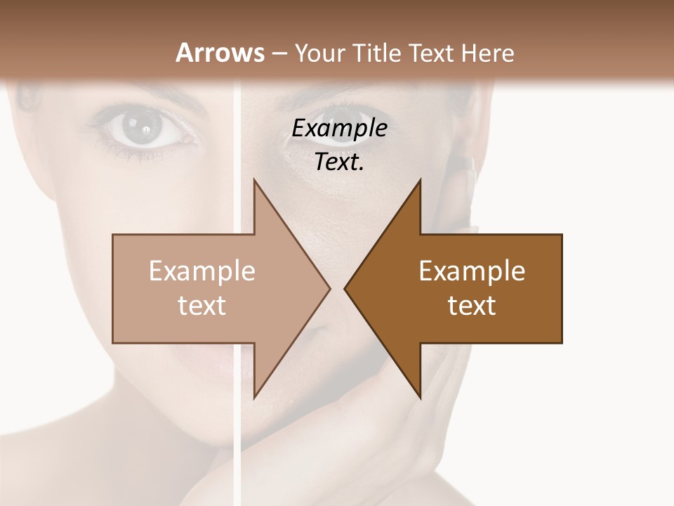 A Beautiful Woman With Blue Eyes Is Posing For The Camera PowerPoint Template