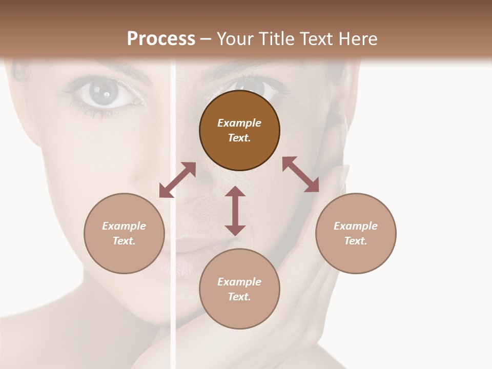 A Beautiful Woman With Blue Eyes Is Posing For The Camera PowerPoint Template