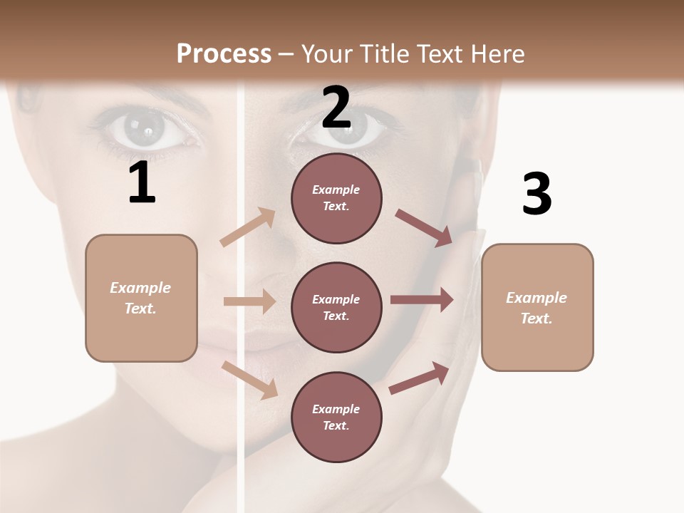 A Beautiful Woman With Blue Eyes Is Posing For The Camera PowerPoint Template