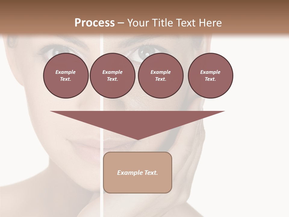 A Beautiful Woman With Blue Eyes Is Posing For The Camera PowerPoint Template