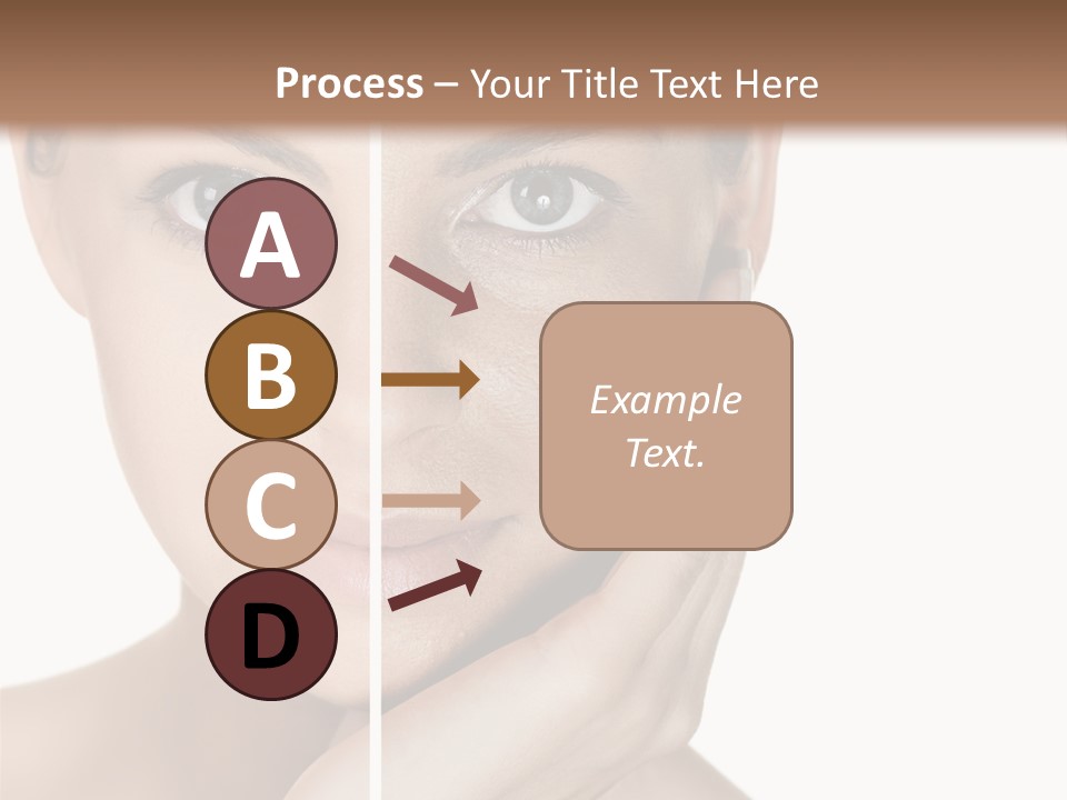 A Beautiful Woman With Blue Eyes Is Posing For The Camera PowerPoint Template