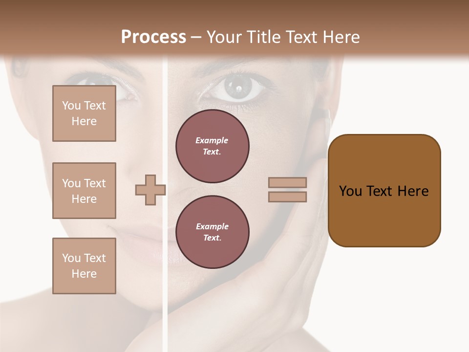 A Beautiful Woman With Blue Eyes Is Posing For The Camera PowerPoint Template